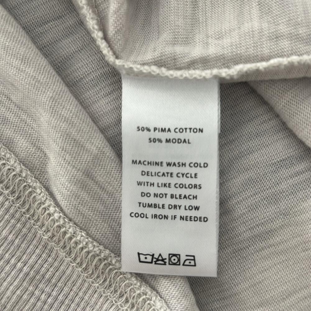 Lila P scoopneck, long sleeve, lightly, tan/off white, , stretchy, size Medium - Picture 5 of 6